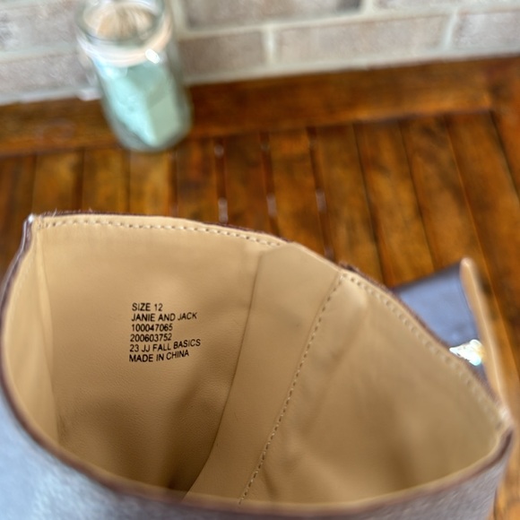 Janie and Jack Girls Size 12T Brown Riding Boots - Picture 11 of 13